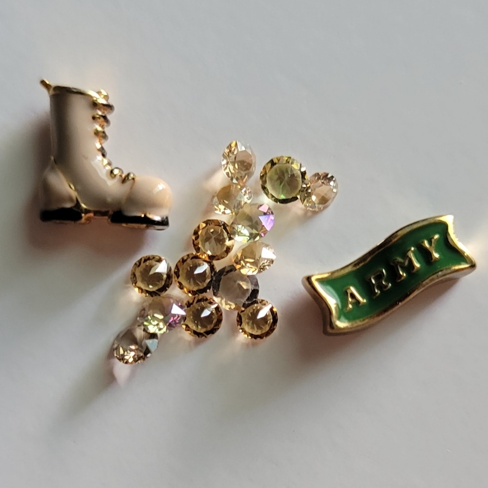 Origami Owl Set of Army Charms